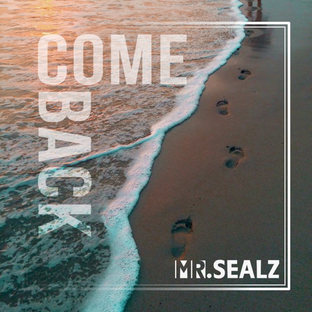 Cover art: Come Back — footprints in the surf at sunset.